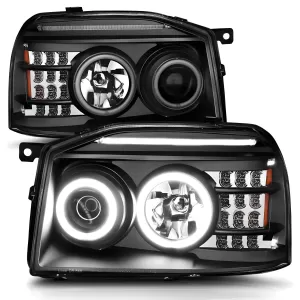 Nissan Frontier - 2001 to 2004 - All [All] (Projector With Dual CCFL Halo and LED Bar)