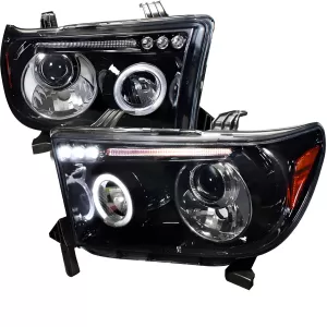 Toyota Tundra - 2007 to 2013 - All [All] (Projector With Halo, LED Accent Lights) (Without Level Adjuster) (Gloss Black)