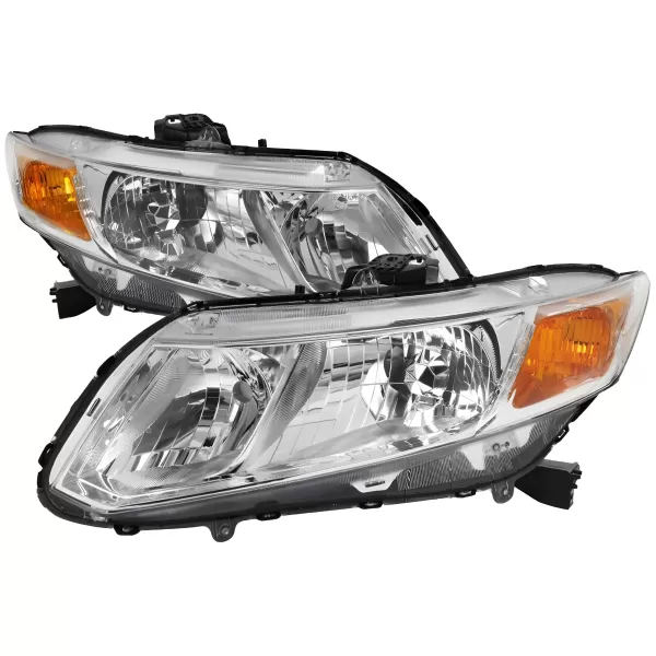 PRO Design Clear Headlights for 2013 Honda Civic 4 Door Sedan Si