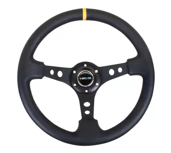 Universal (Rigid) (Black Spoke, Leather Rim, Yellow Center Marking)