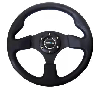 Universal (Rigid) (Leather Rim and Blue Stitching) (Black Hub)