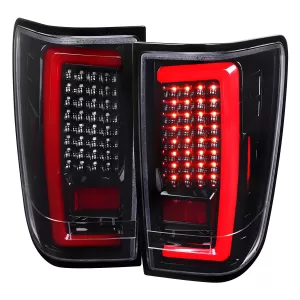 Nissan Titan - 2004 to 2015 - All [All] (Jet Black) (Red LED Tube) (Without Utility Bed)