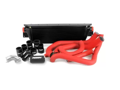 Subaru Impreza - 2008 to 2014 - All [WRX, WRX Limited, WRX Premium] (Front Mount Kit) (Black Core) (Red Tubes)