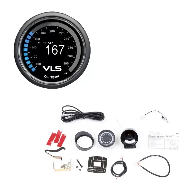 VLS Intercooler Dual Temperature OLED Gauge - Revel USA