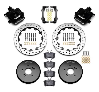 Honda S2000 - 2000 to 2009 - Convertible [All] (Rear) (Drilled and Slotted Rotors) (1 Piston Calipers) (Black)