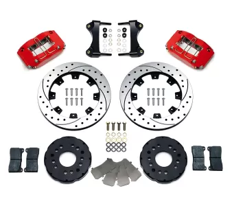 Mitsubishi Eclipse - 1995 to 1999 - All [All] (Front) (Drilled and Slotted Rotors) (Dynapro 4 Piston Calipers) (Red)