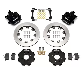 Honda Del Sol - 1993 to 1997 - Coupe [All] (Rear) (Blank Rotors) (1 Piston Calipers) (Black) (With Factory Disc Brake)