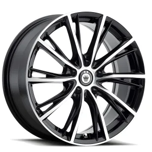 Universal (17x7.5, 5x120, 40mm, Gloss Black With Machined Face)
