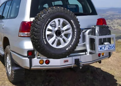 Shown with custom options and painted. 2010 Toyota Land Cruiser ARB Off Road Rear Bumper